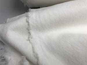 Bomulds fleece - hvid og lækker